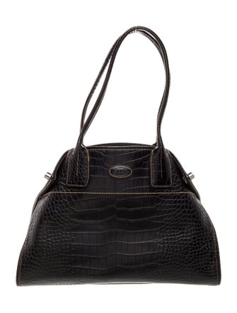 Tod's Embossed Leather Shoulder Bag