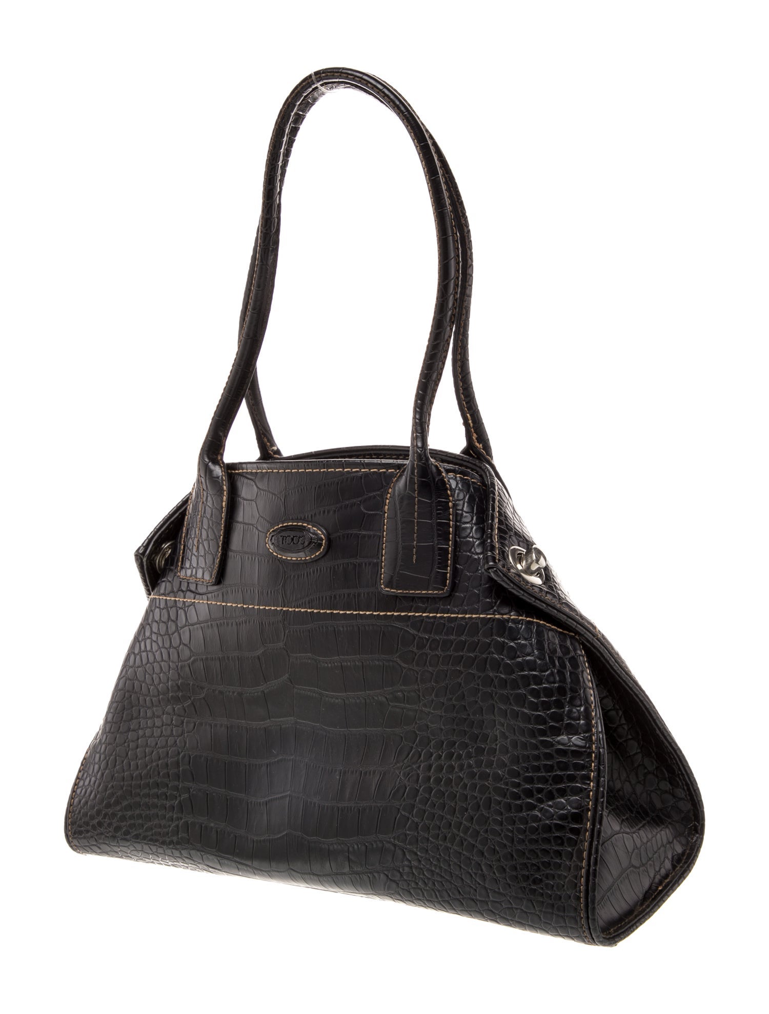 Tod's Embossed Leather Shoulder Bag