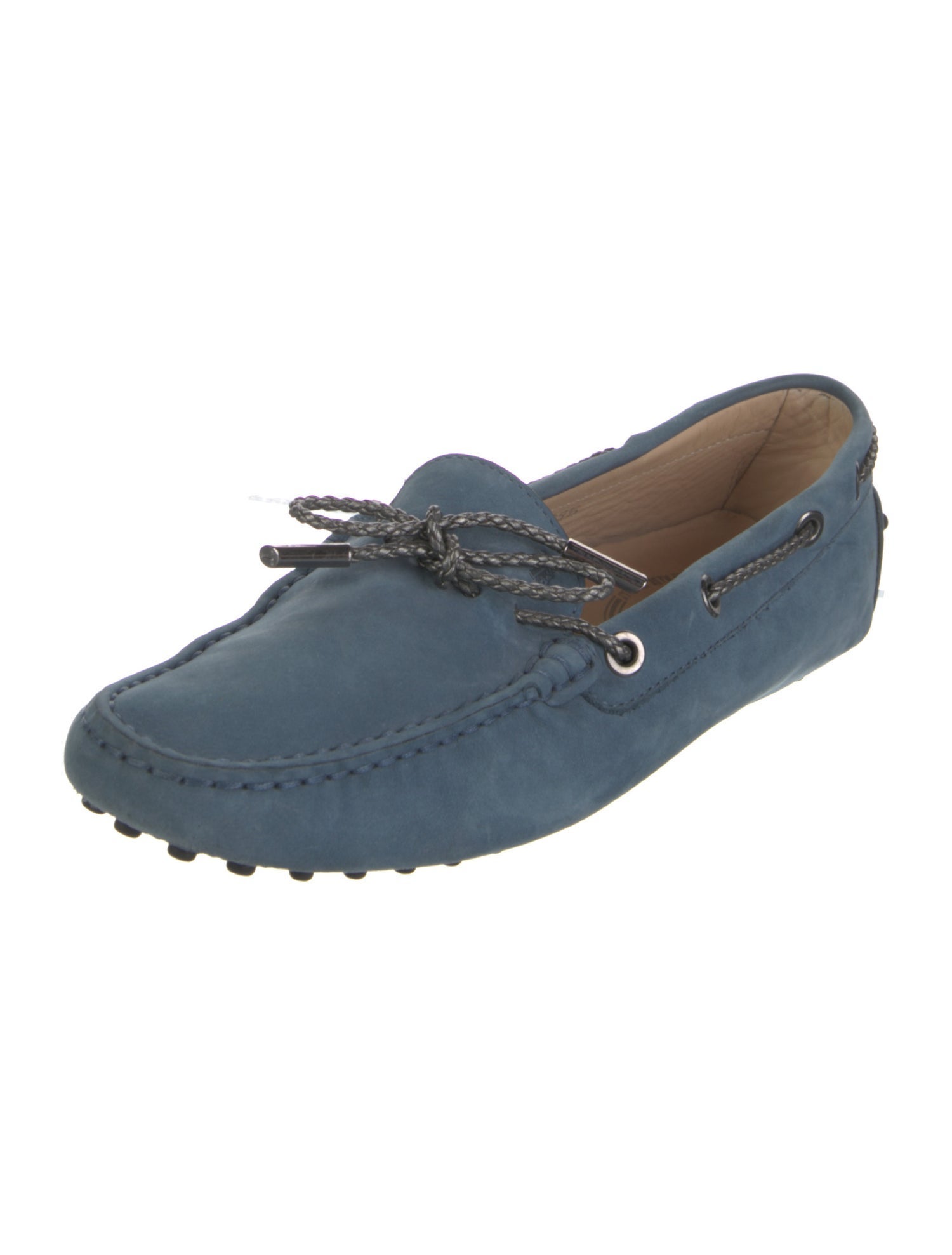 Tod's Suede Bow Accents Loafers