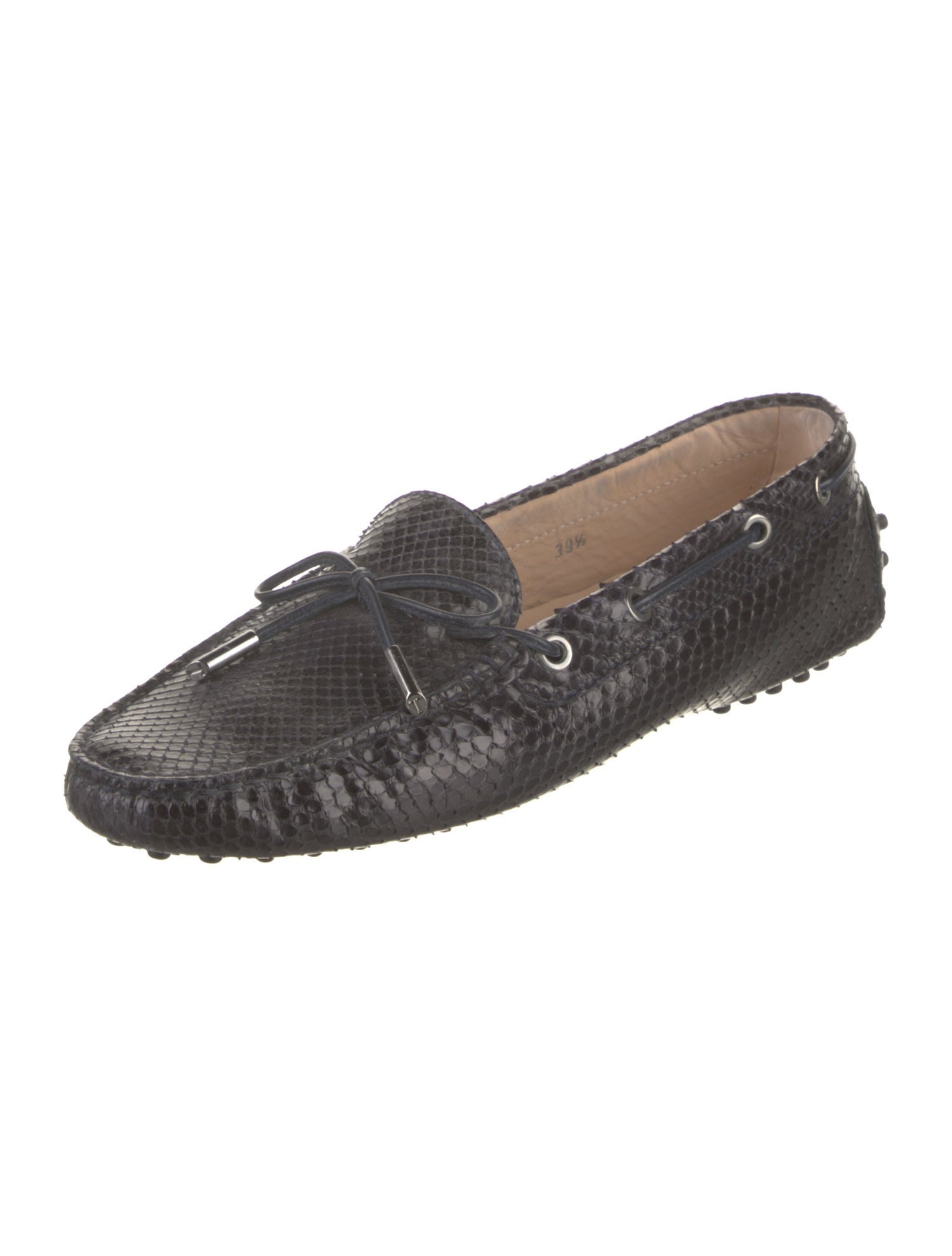 Tod's Snakeskin Animal Print Loafers