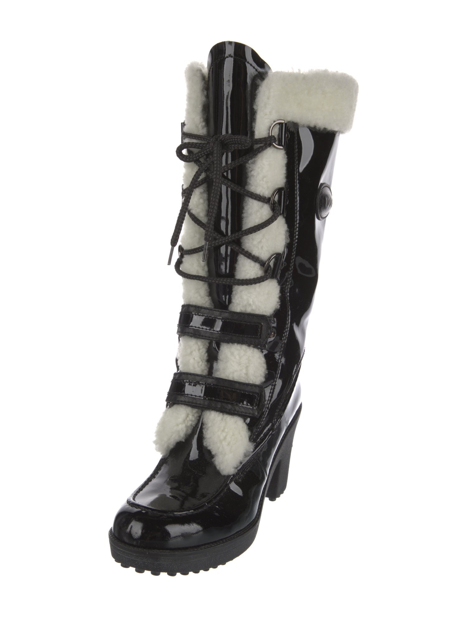 Tod's Patent Leather Lace-Up Boots