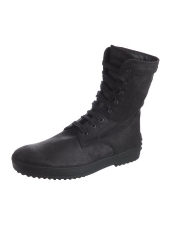 Tod's Suede Combat Boots