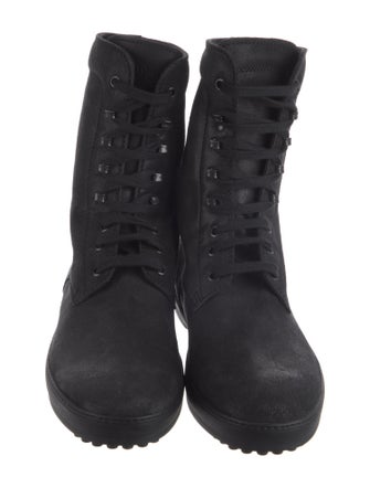 Tod's Suede Combat Boots