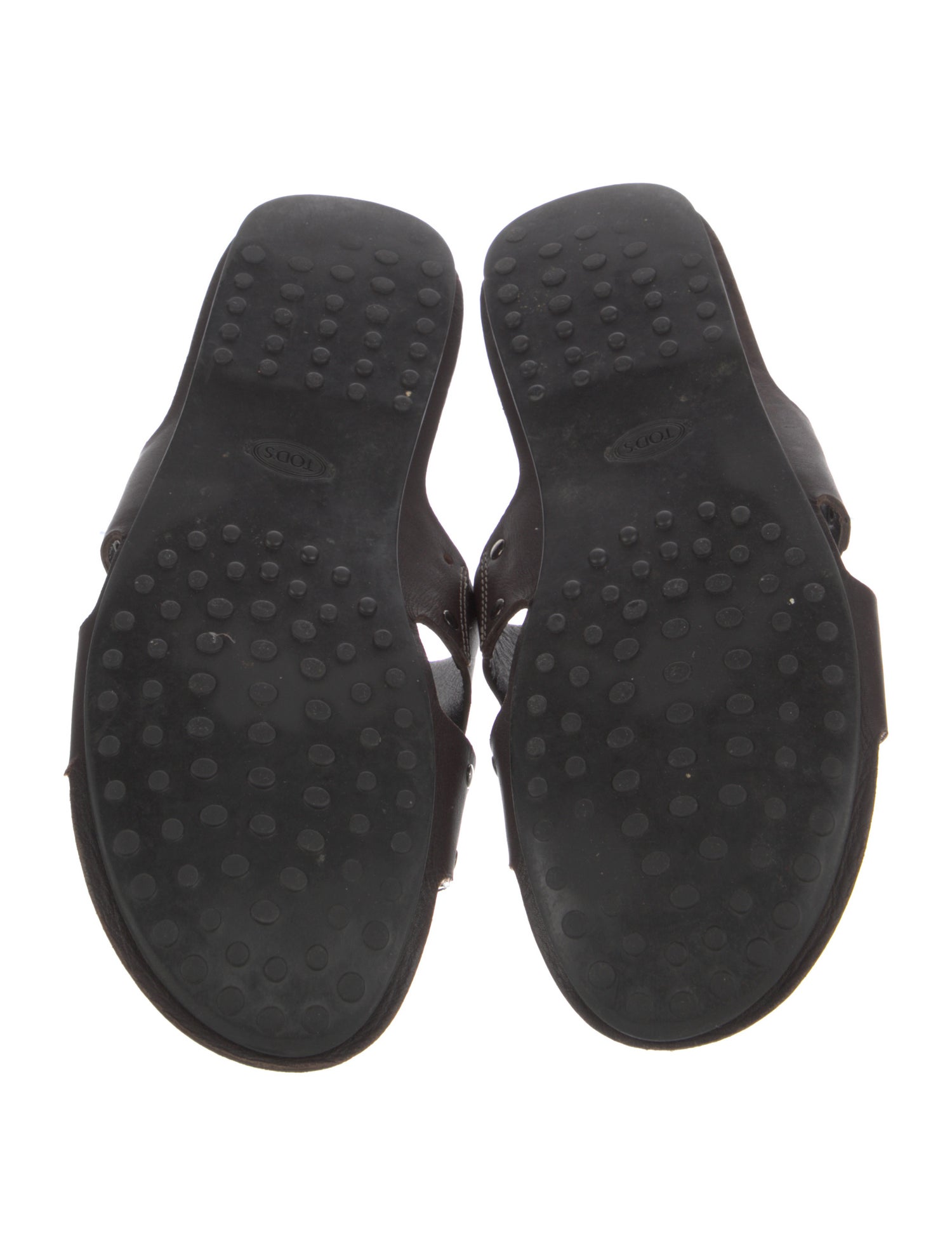 Tod's Leather Cutout Accent Slides