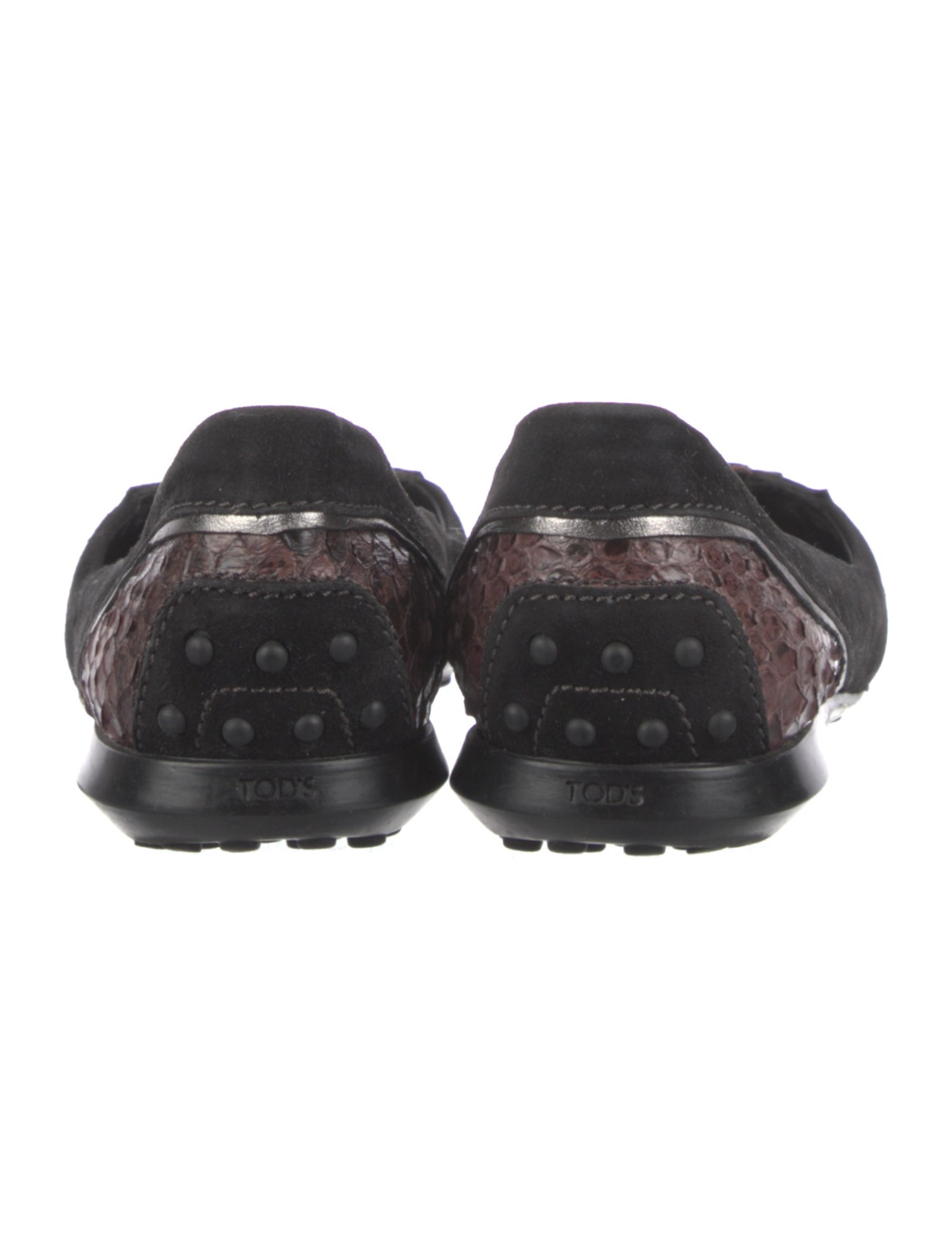 Tod's Suede Animal Print Ballet Flats