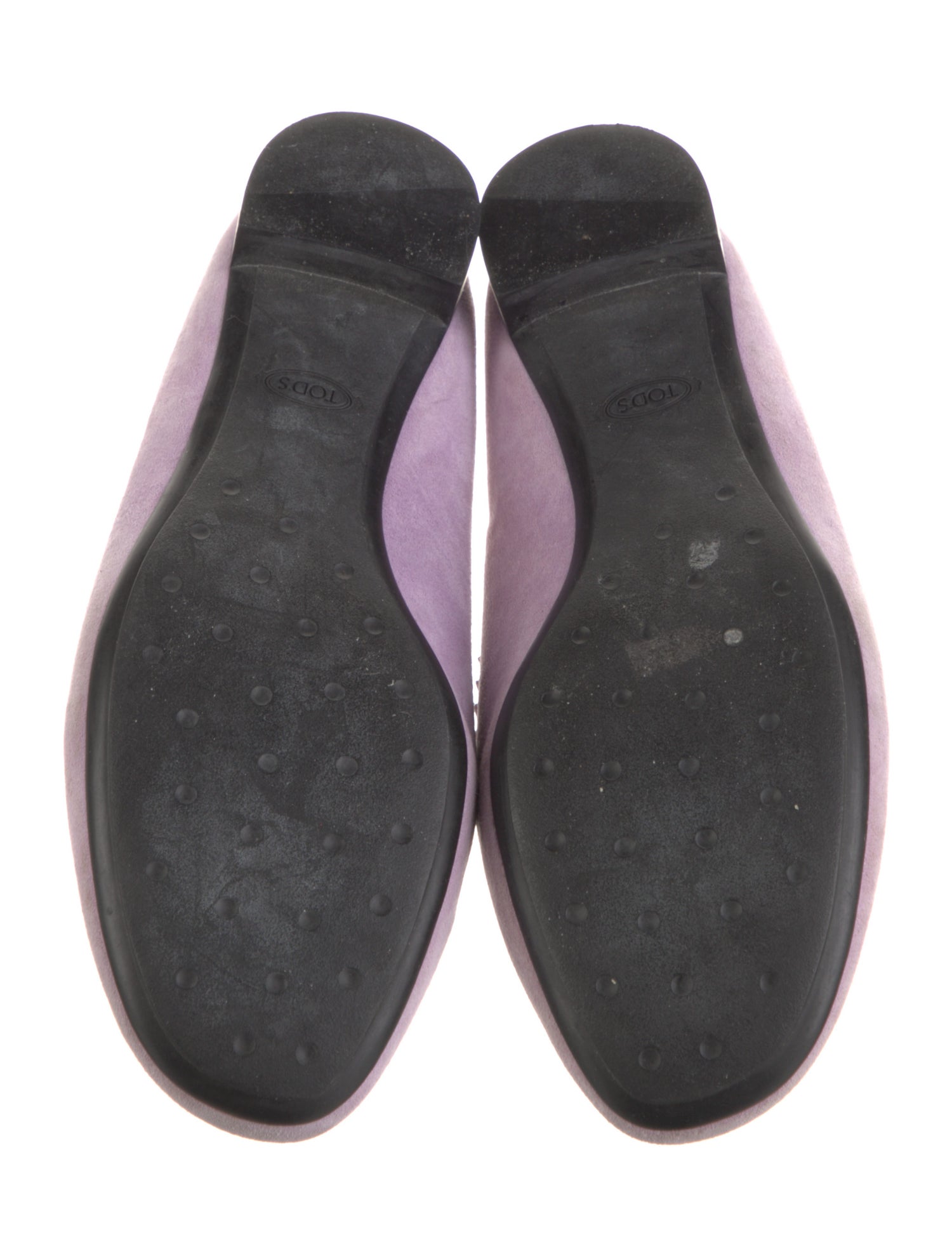 Tod's Suede Crystal Embellishments Loafers