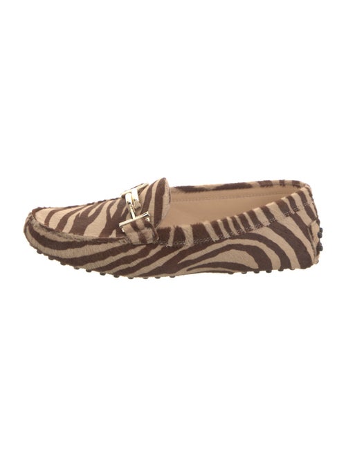 Tod's Ponyhair Animal Print Loafers