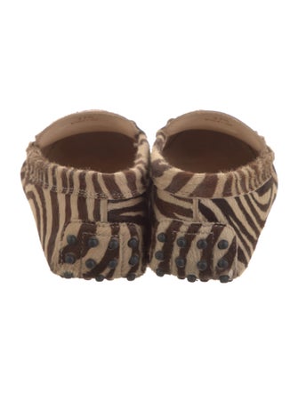 Tod's Ponyhair Animal Print Loafers