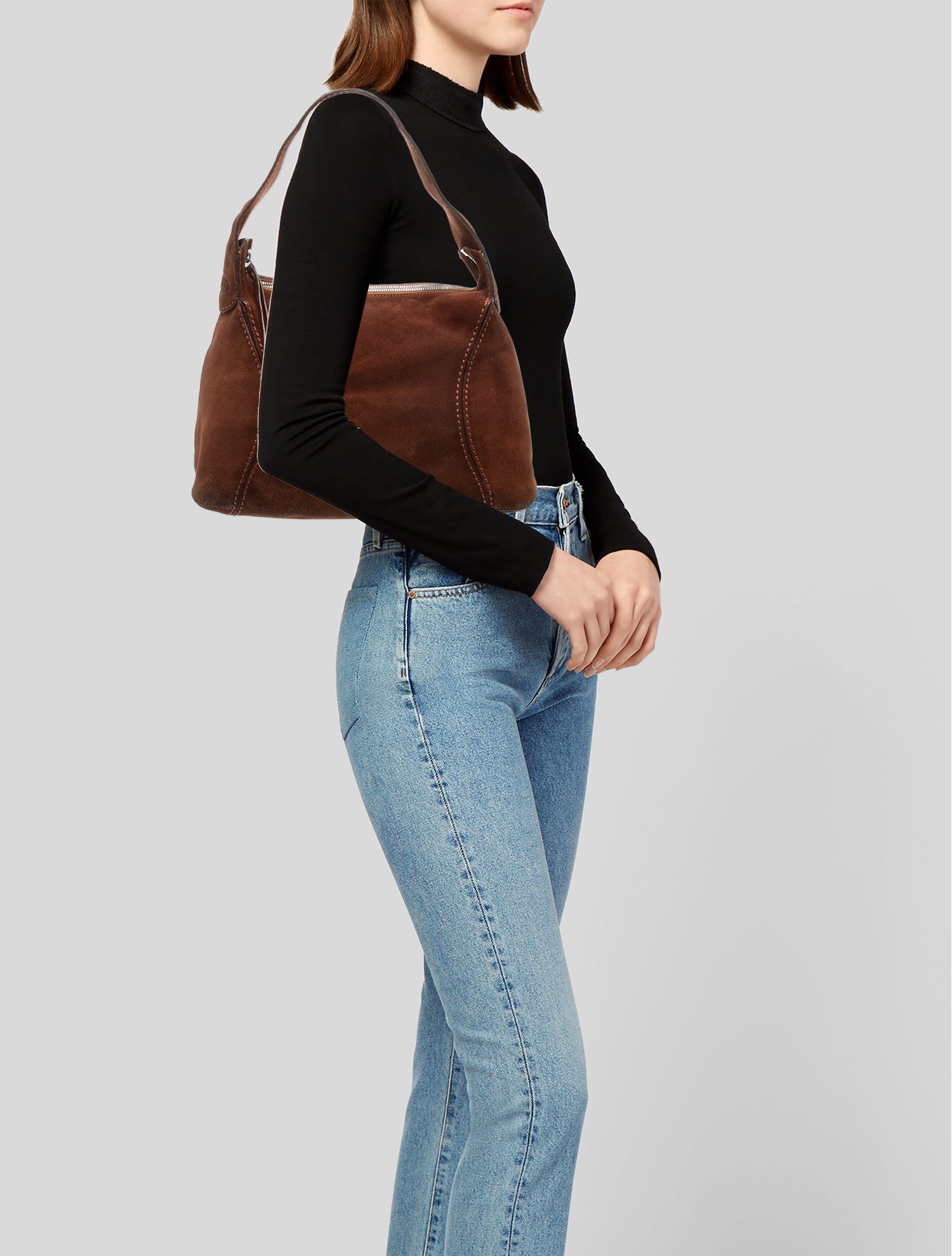 Tod's Suede Top Handle Bag
