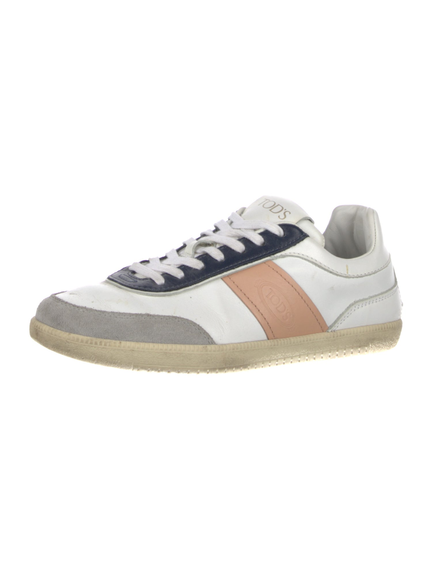 Tod's Leather Colorblock Pattern Sneakers