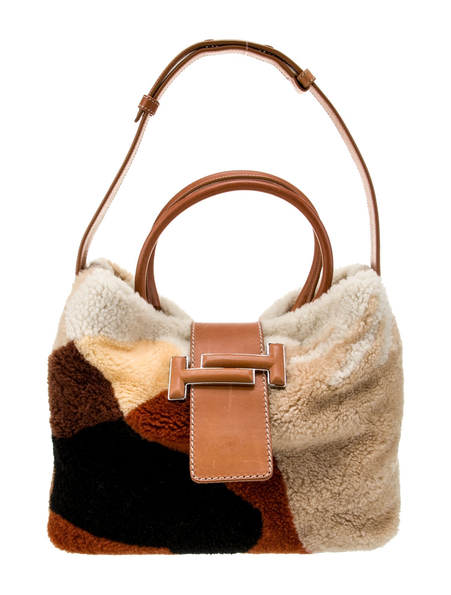 Tod's Shearling Top Handle Bag