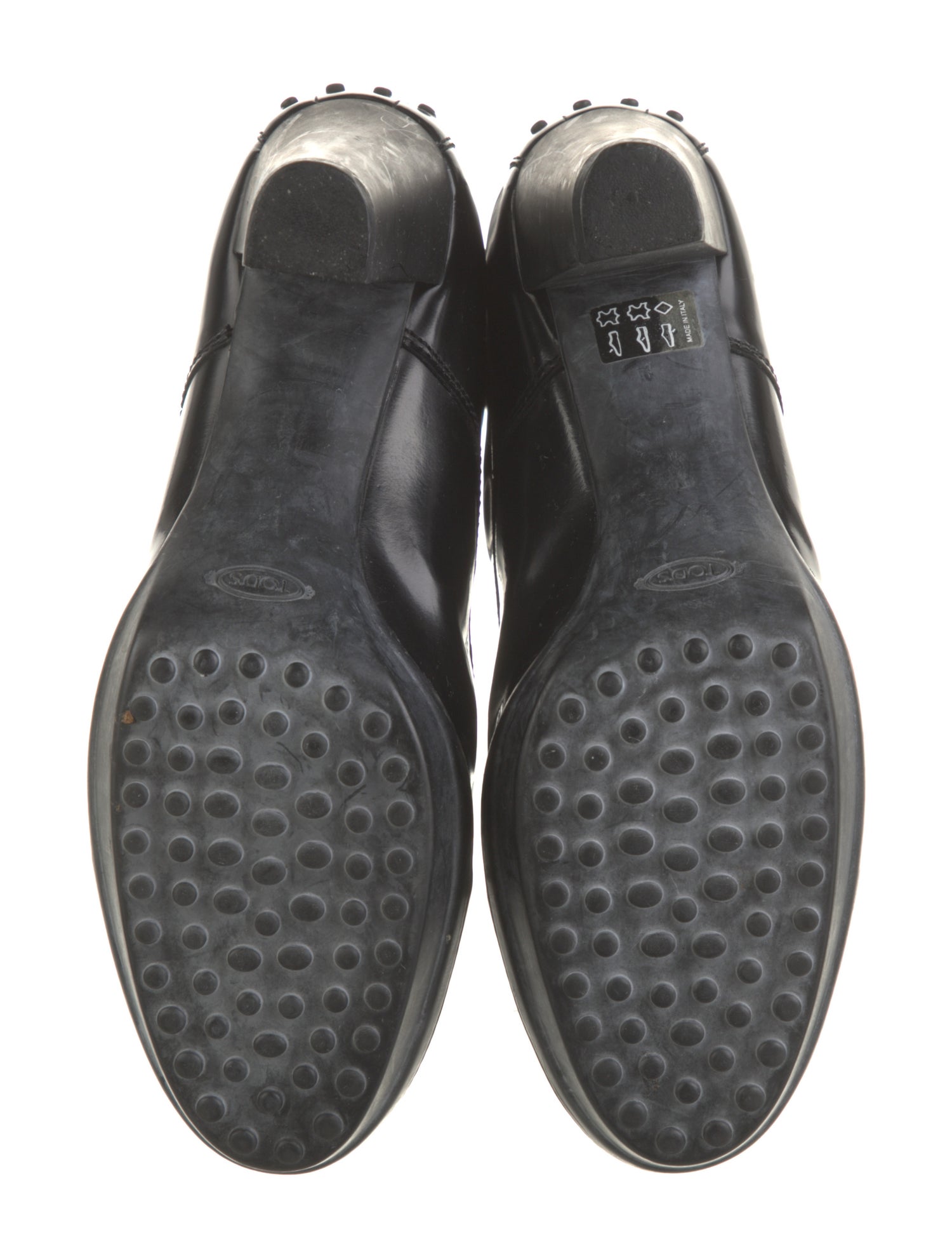 Tod's Patent Leather Studded Accents Lace-Up Boots