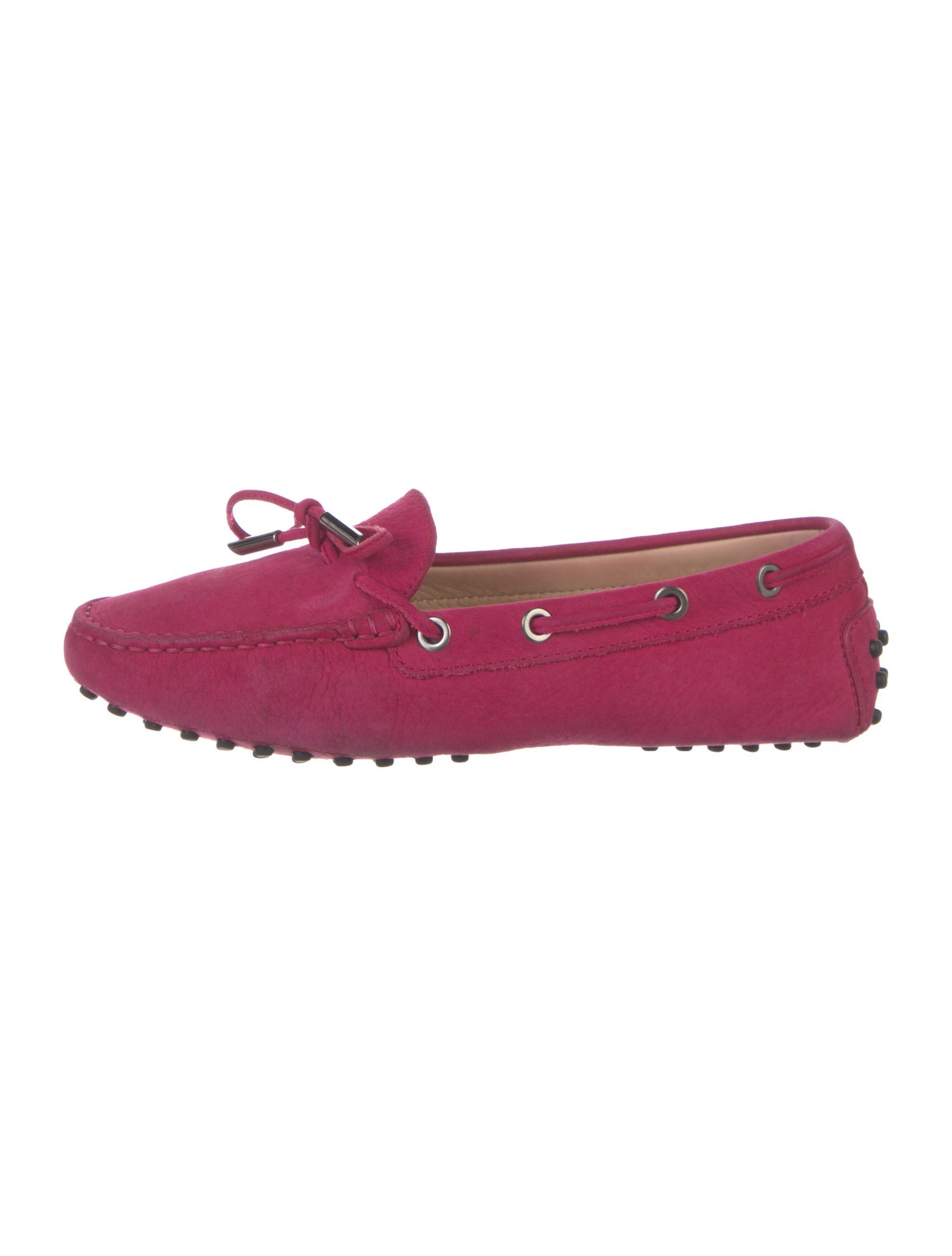 Tod's Suede Bow Accents Moccasins