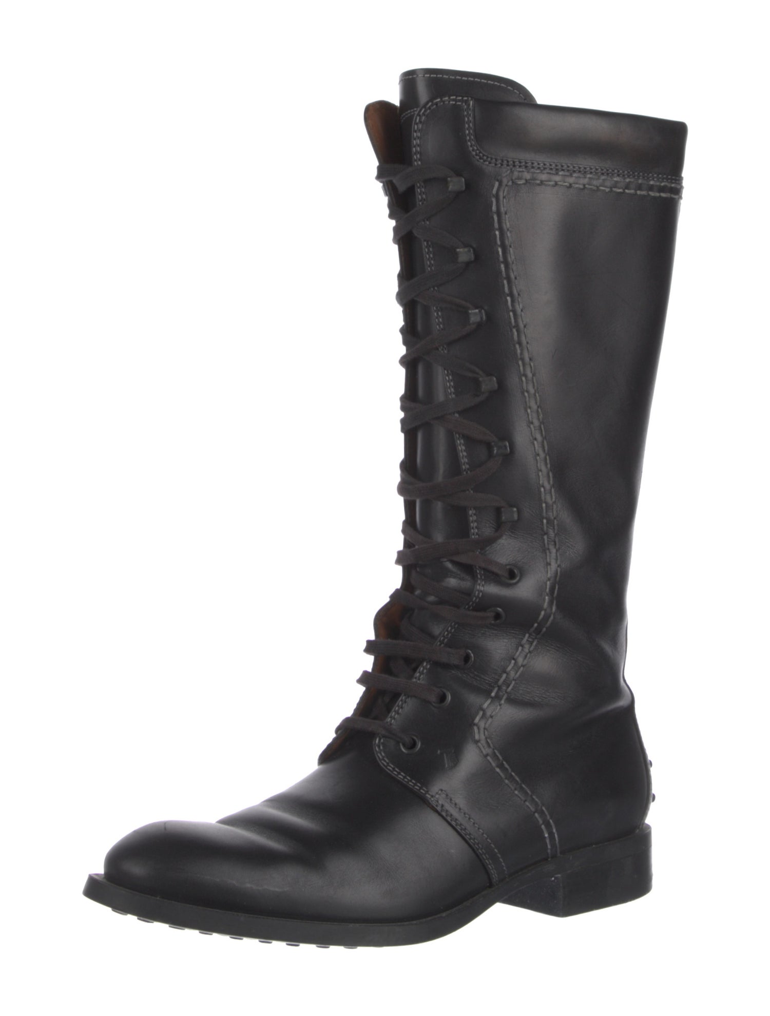 Tod's Leather Combat Boots