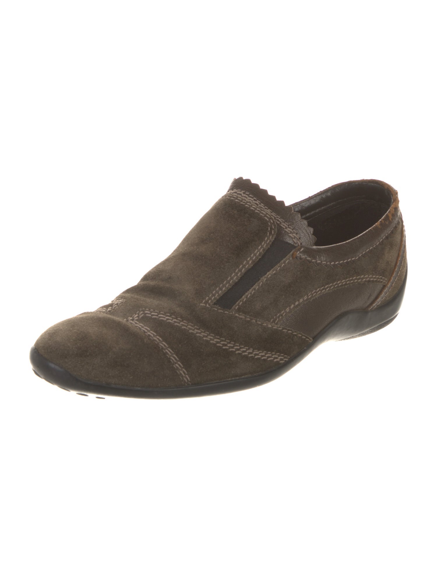 Tod's Suede Chain-Link Accents Loafers