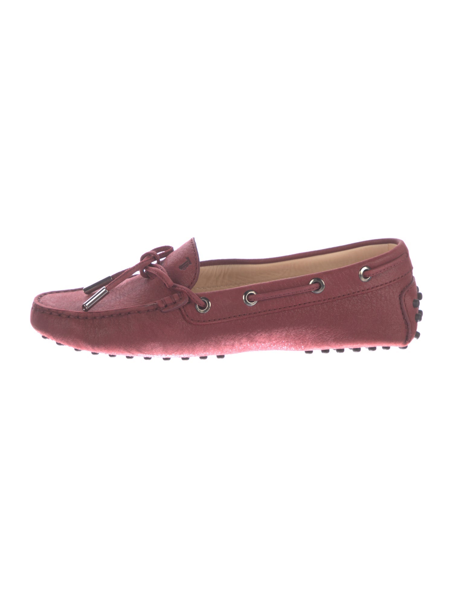Tod's Leather Bow Accents Loafers