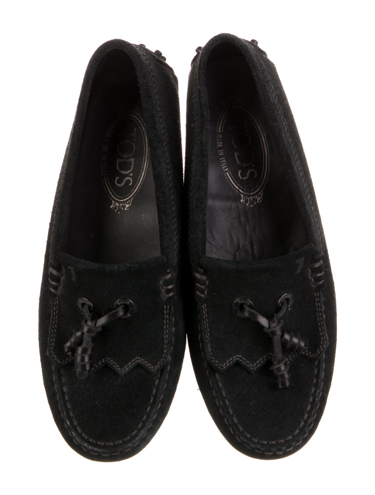 Tod's Suede Tassel Accents Moccasins