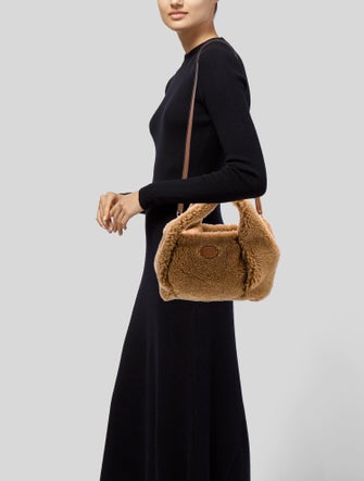 Tod's Shearling Top Handle Bag
