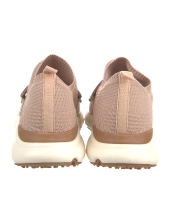 Tod's Leather Trim Embellishment Sock Sneakers