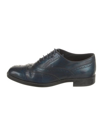 Tod's Patent Leather Lasercut Accents Oxfords