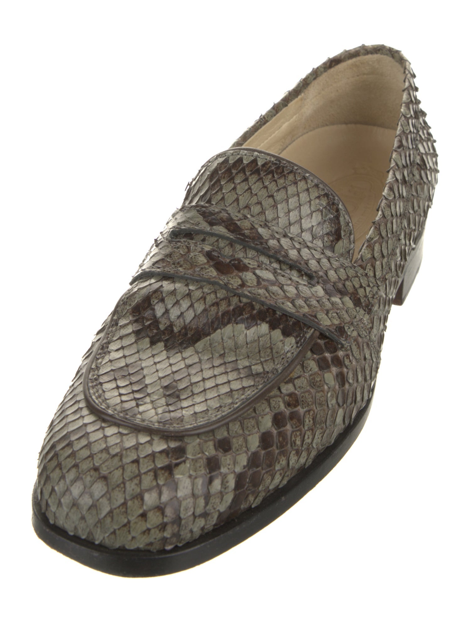 Tod's Python Animal Print Loafers