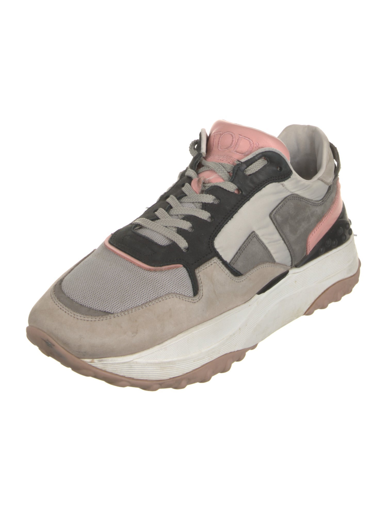 Tod's Leather Colorblock Pattern Chunky Sneakers