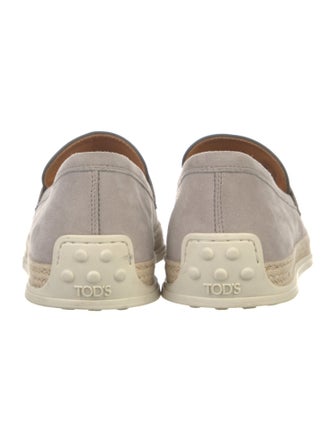 Tod's Suede Leather Trim Embellishment Loafers