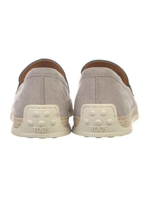 Tod's Suede Leather Trim Embellishment Loafers