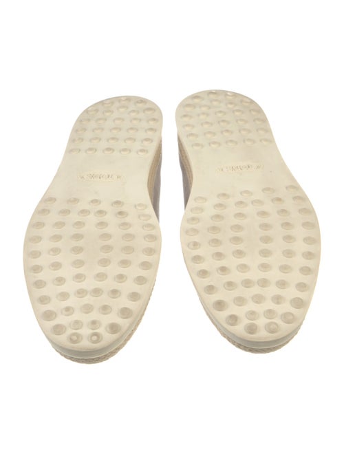 Tod's Suede Leather Trim Embellishment Loafers