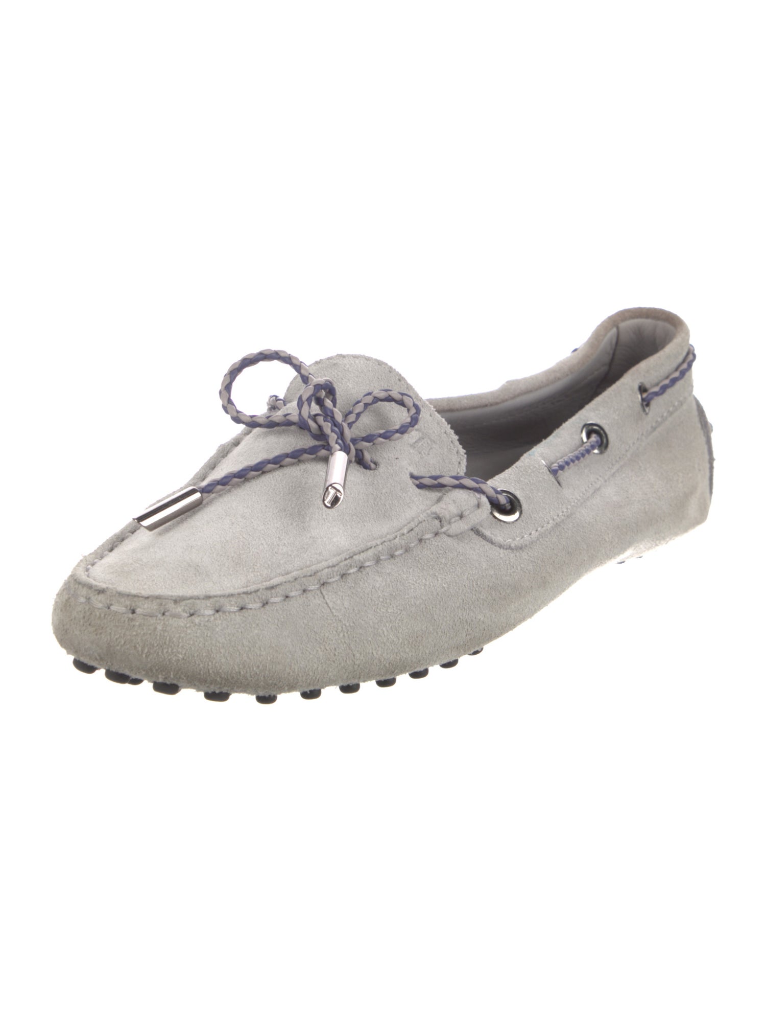 Tod's Suede Bow Accents Moccasins