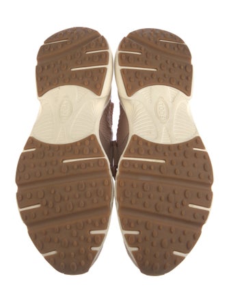 Tod's Leather Trim Embellishment Sock Sneakers