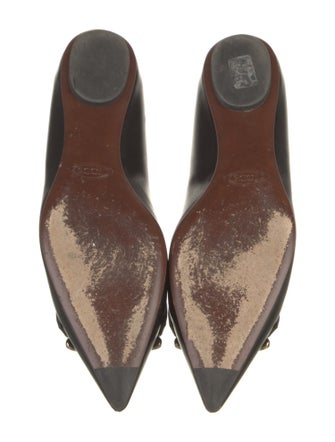 Tod's Leather Chain-Link Accents Ballet Flats