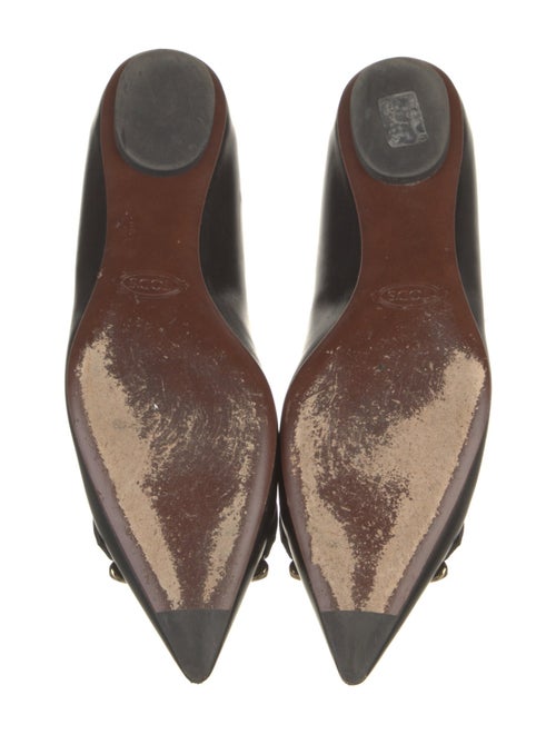 Tod's Leather Chain-Link Accents Ballet Flats