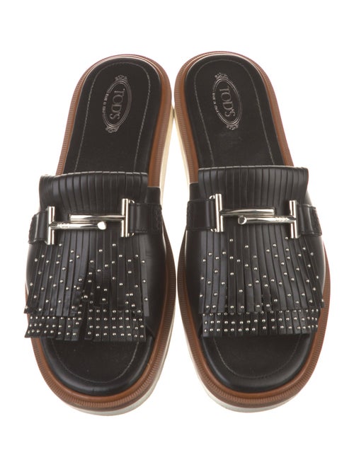 Tod's Leather Studded Accents Slides