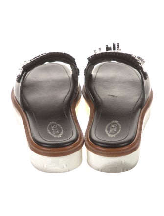Tod's Leather Studded Accents Slides