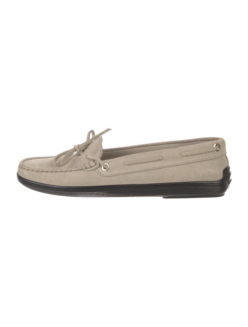 Tod's Suede Bow Accents Moccasins