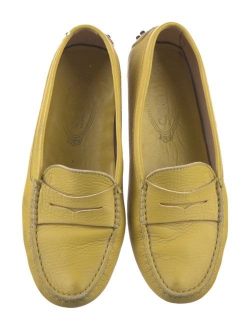 Tod's Leather Whipstitch Trim Loafers