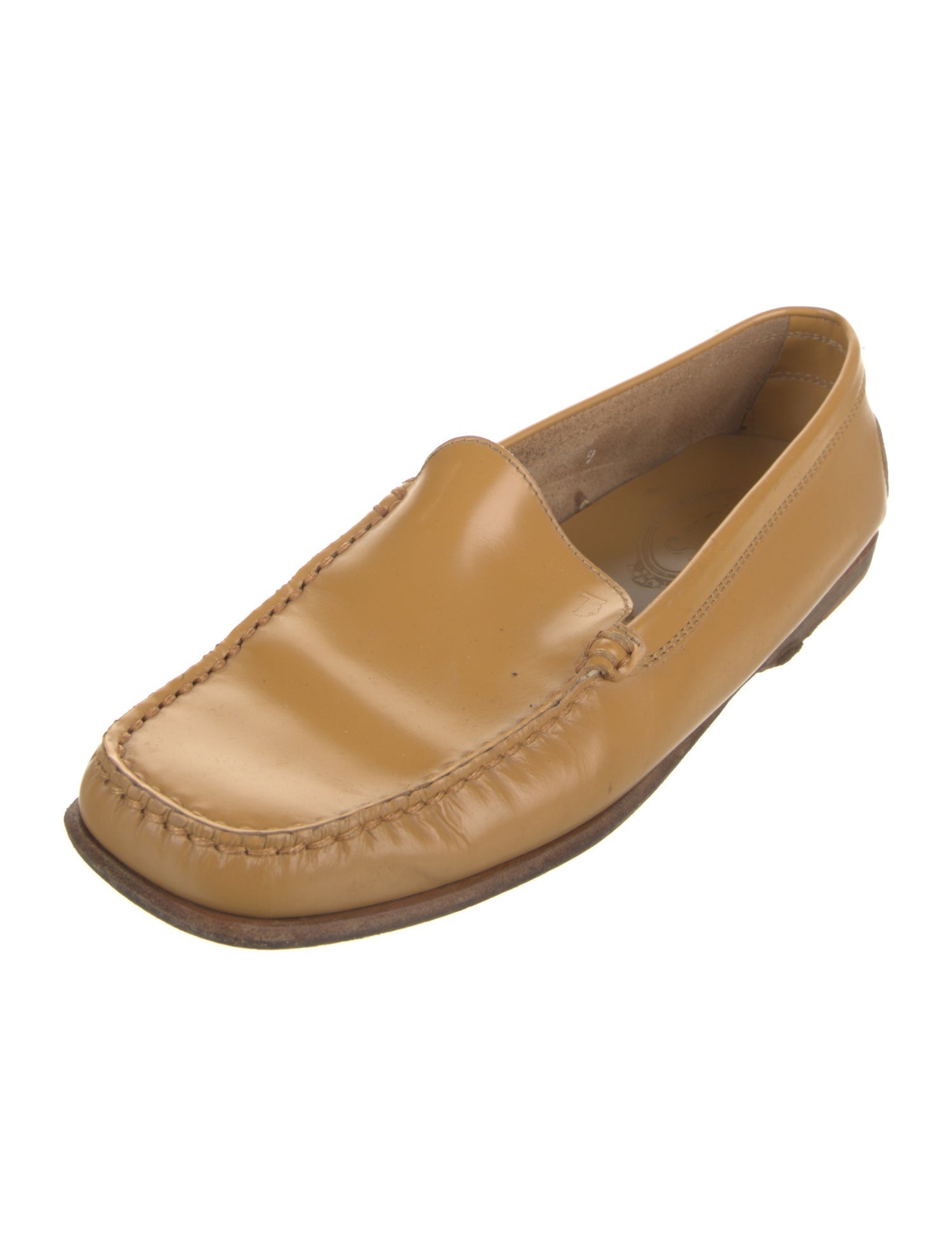 Tod's Leather Whipstitch Trim Loafers