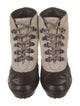 Tod's Leather Colorblock Pattern Lace-Up Boots
