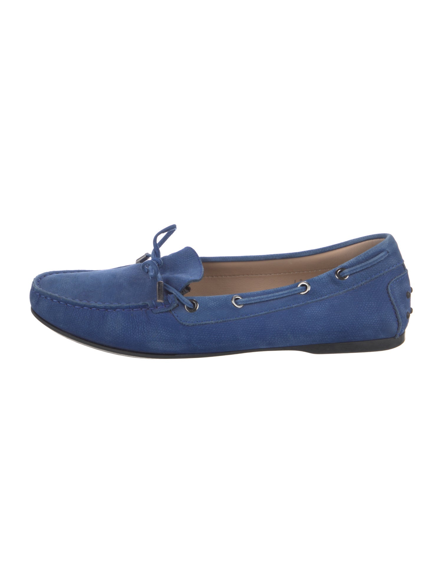 Tod's Suede Bow Accents Moccasins