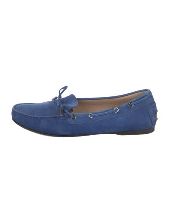 Tod's Suede Bow Accents Moccasins