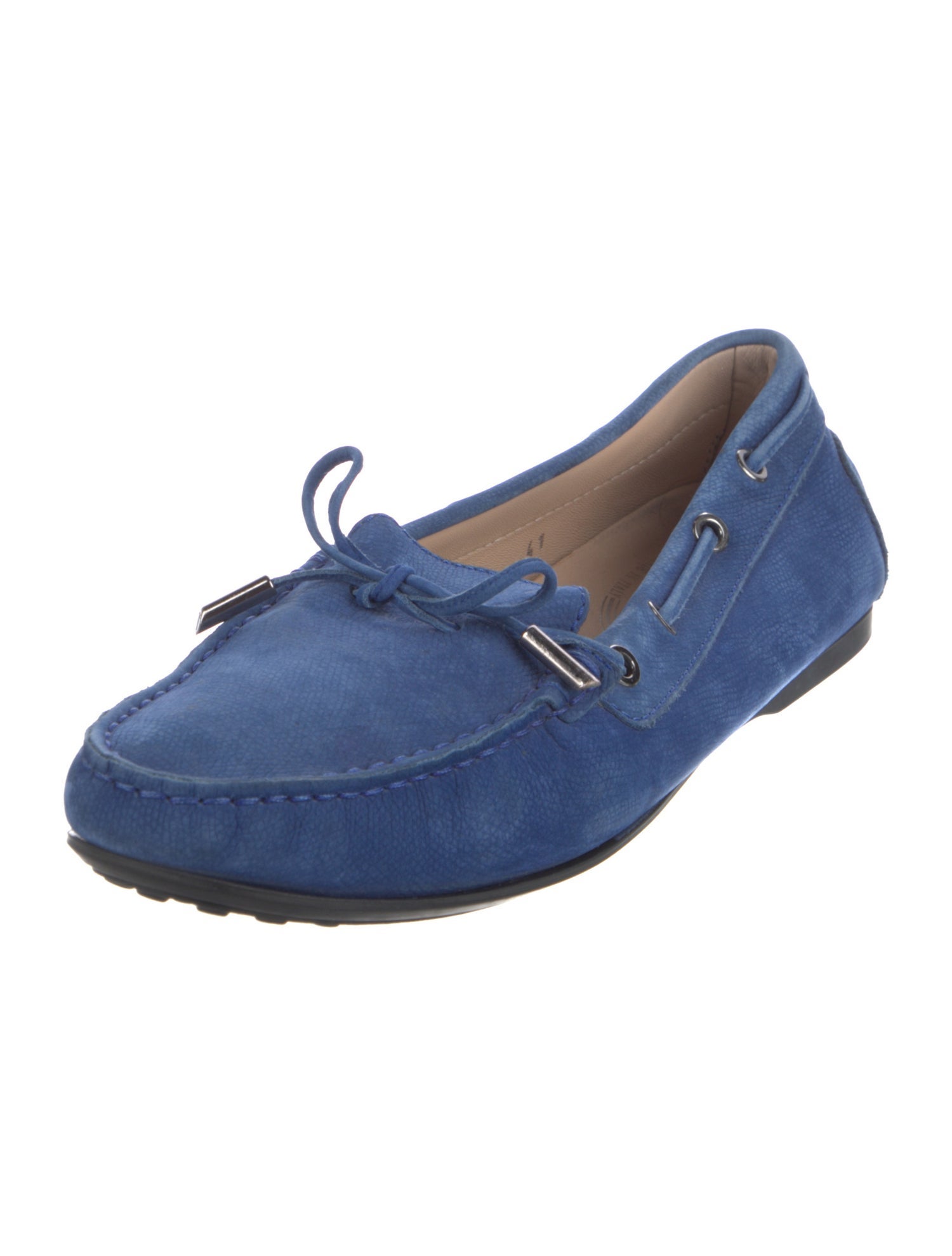 Tod's Suede Bow Accents Moccasins