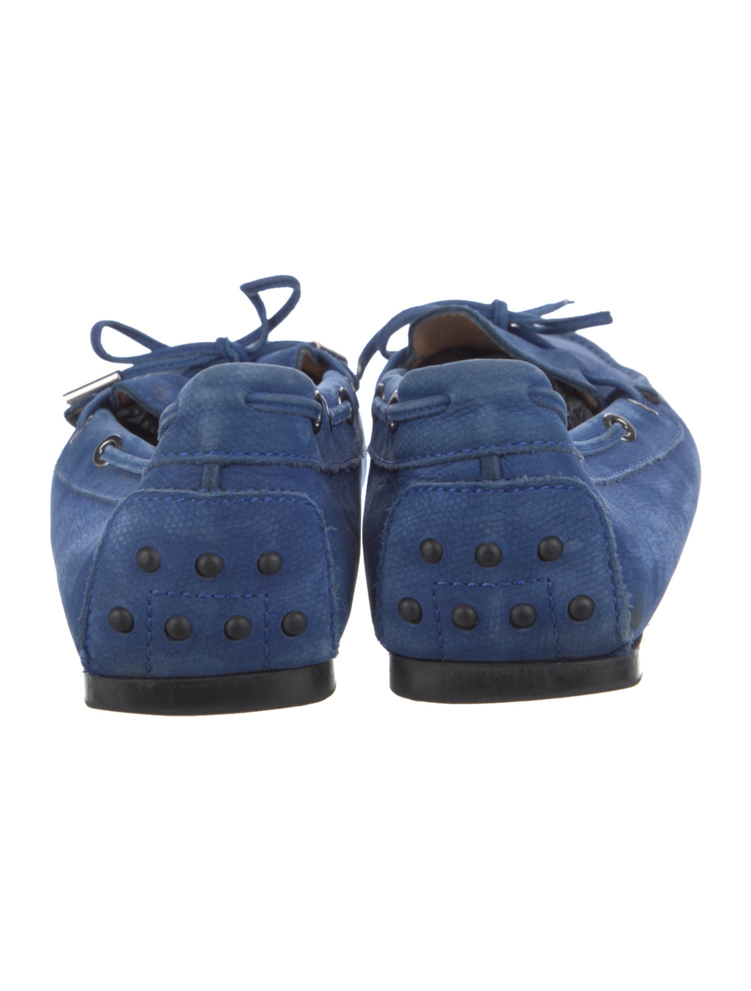 Tod's Suede Bow Accents Moccasins