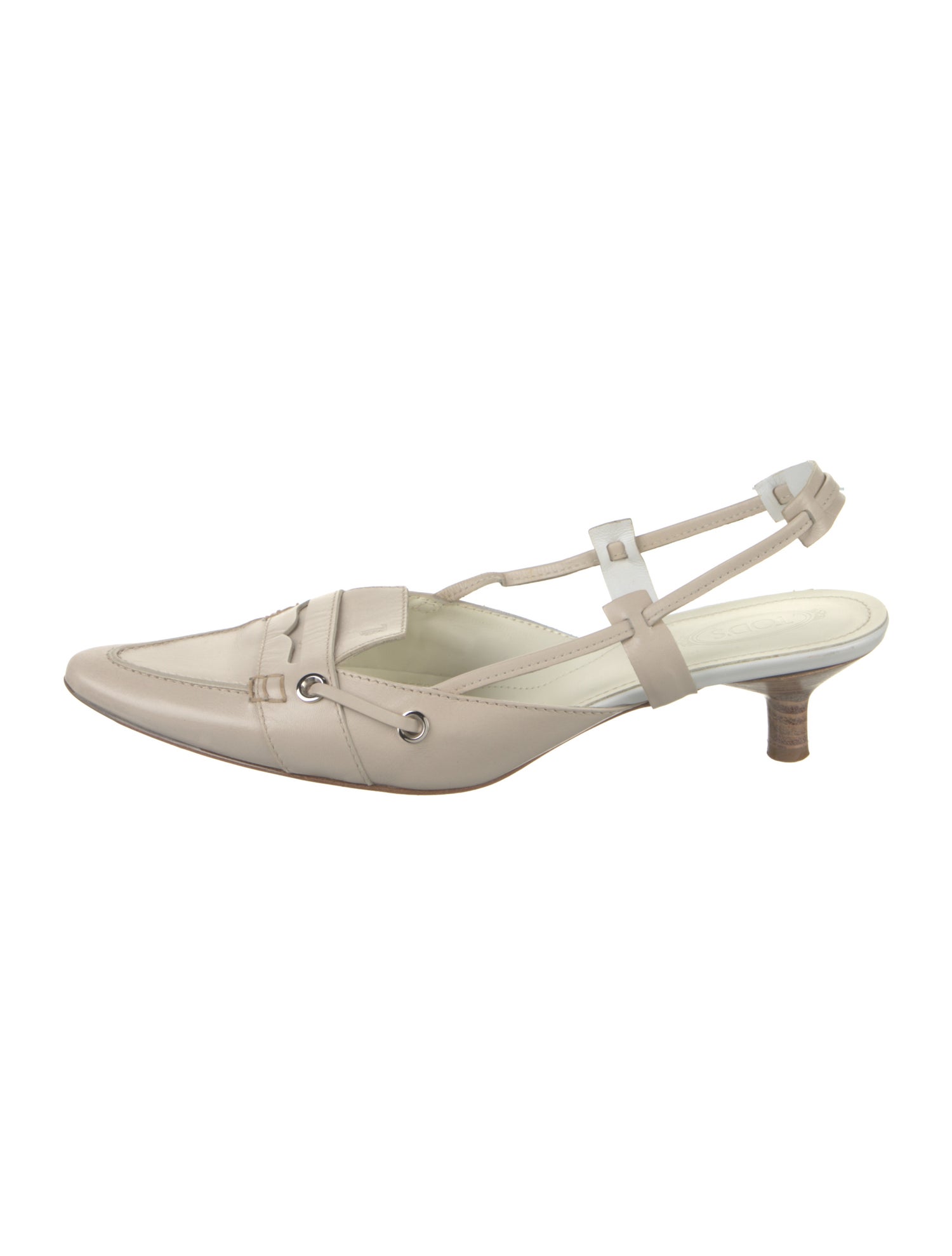 Tod's Leather Slingback Flats