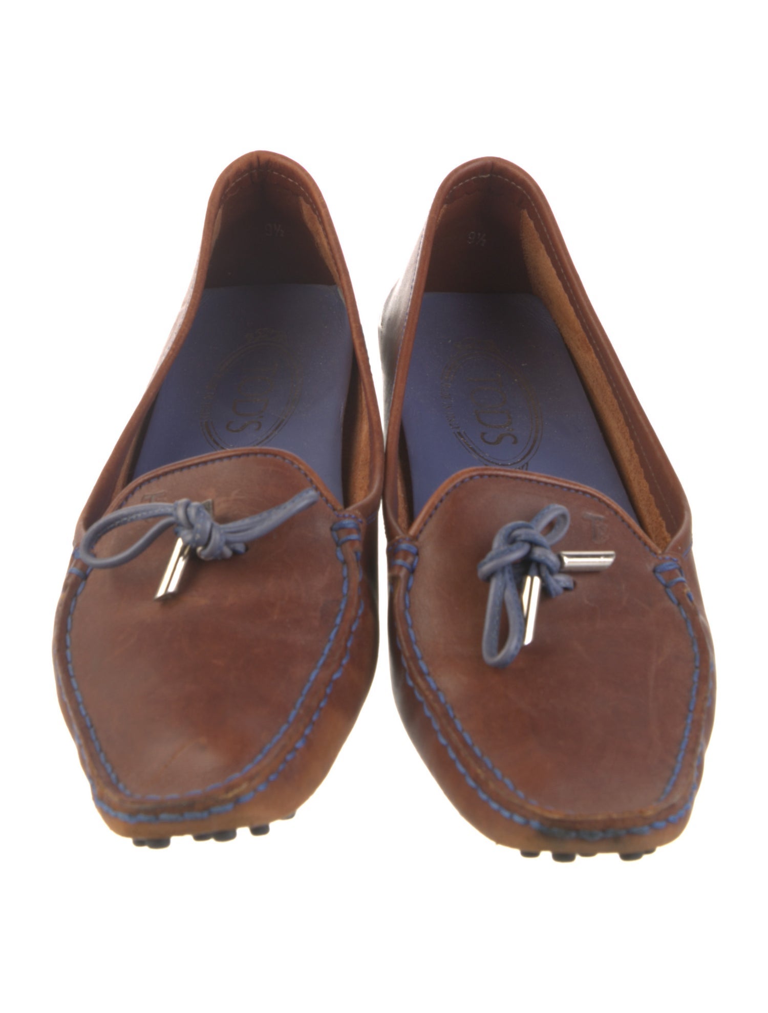 Tod's Leather Bow Accents Ballet Flats