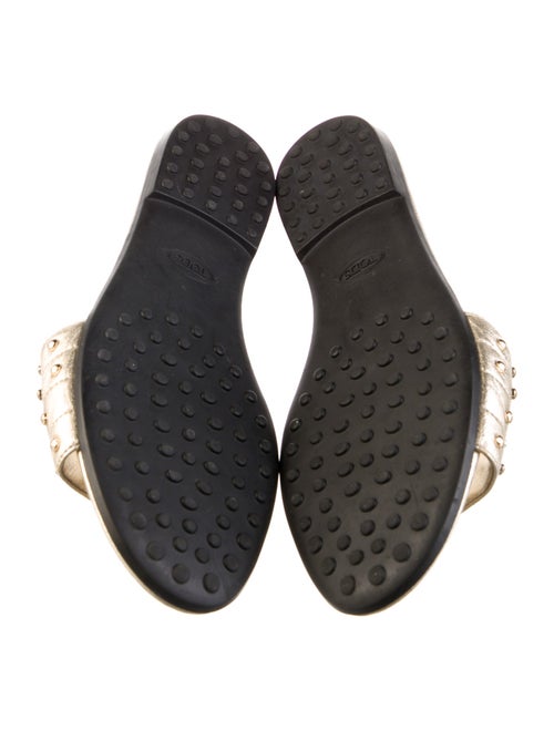 Tod's Leather Studded Accents Slides