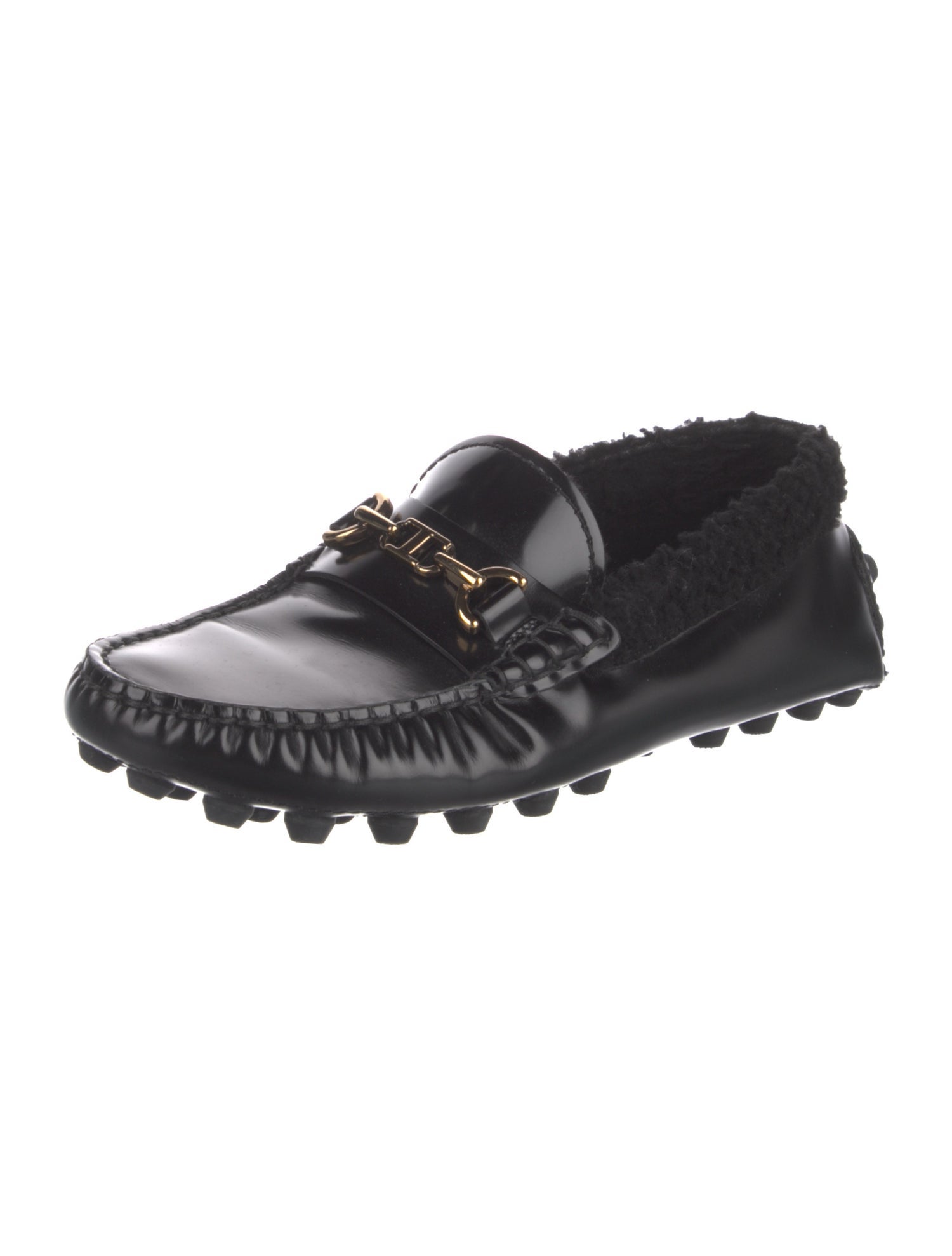 Tod's Patent Leather Animal Print Loafers