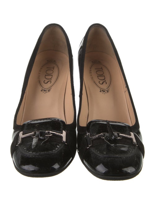 Tod's Patent Leather Crystal Embellishments Pumps