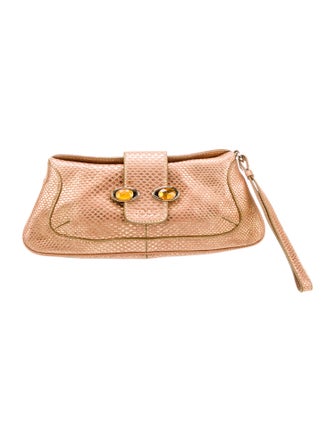 Tod's Embossed Leather Evening Bag