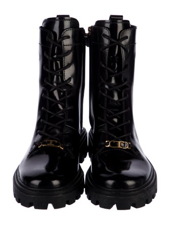 Tod's Patent Leather Combat Boots